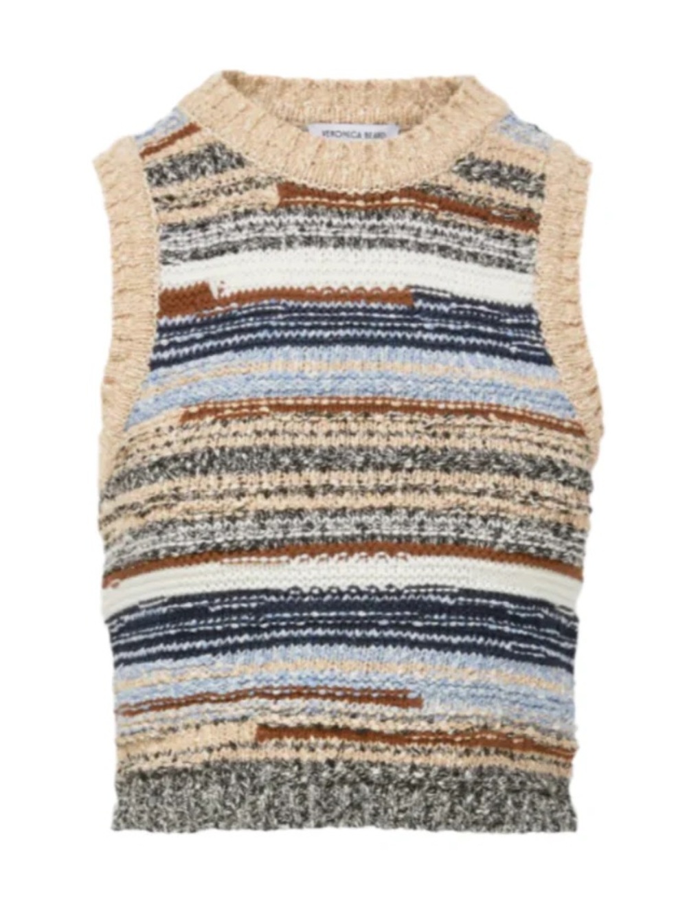 VERONICA BEARD - CROPPED JERREL KNIT TANK IN WHISKY MULTI
